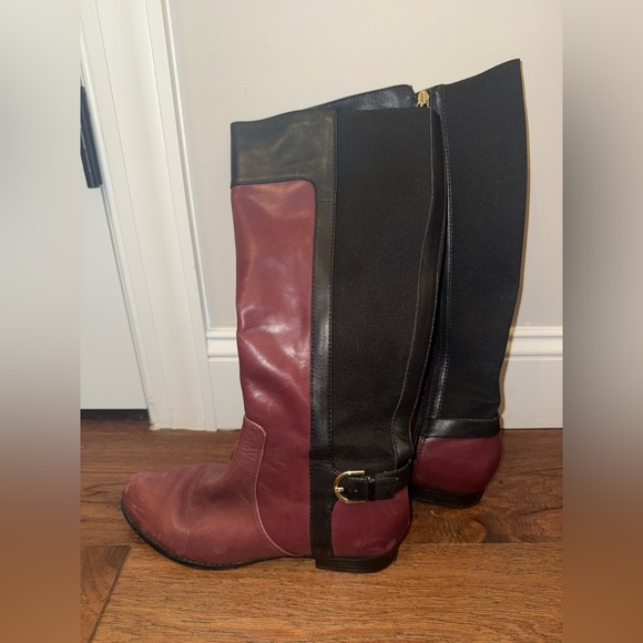 Isaac Mizrahi Burgundy Heeled Boots - Picture 3 of 6
